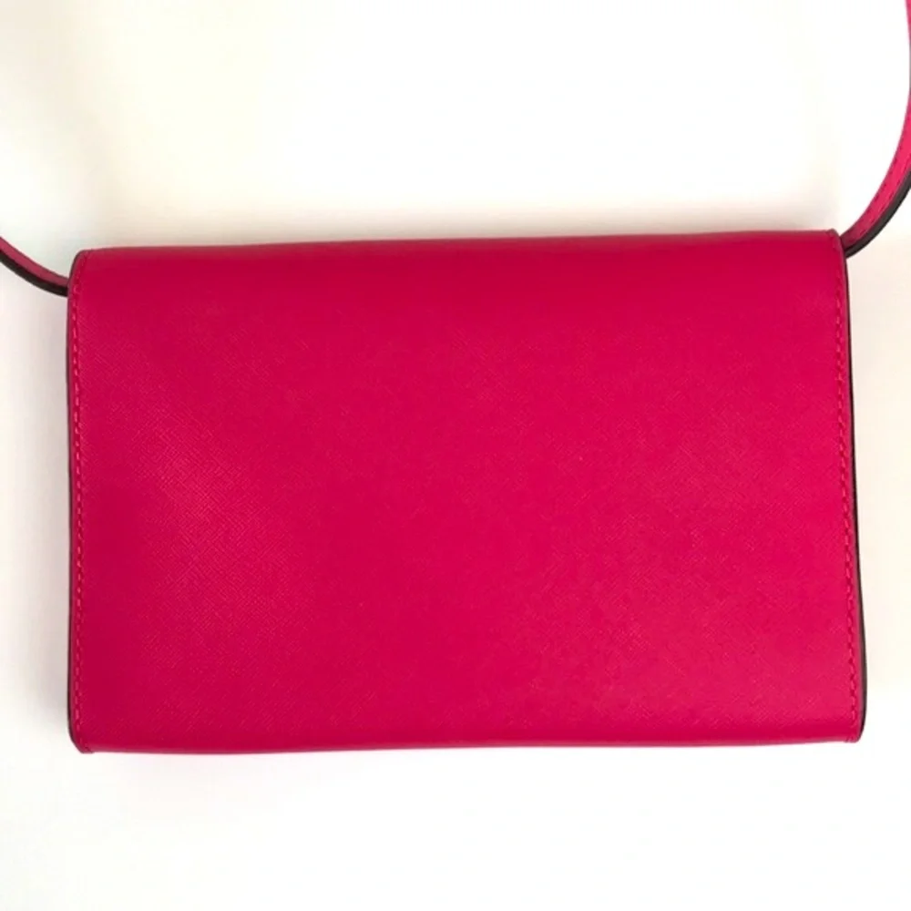 Michael Kors Jet Set Saffiano Leather Convertible Crossbody Clutch Bag